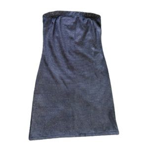 Black glitter tube dress